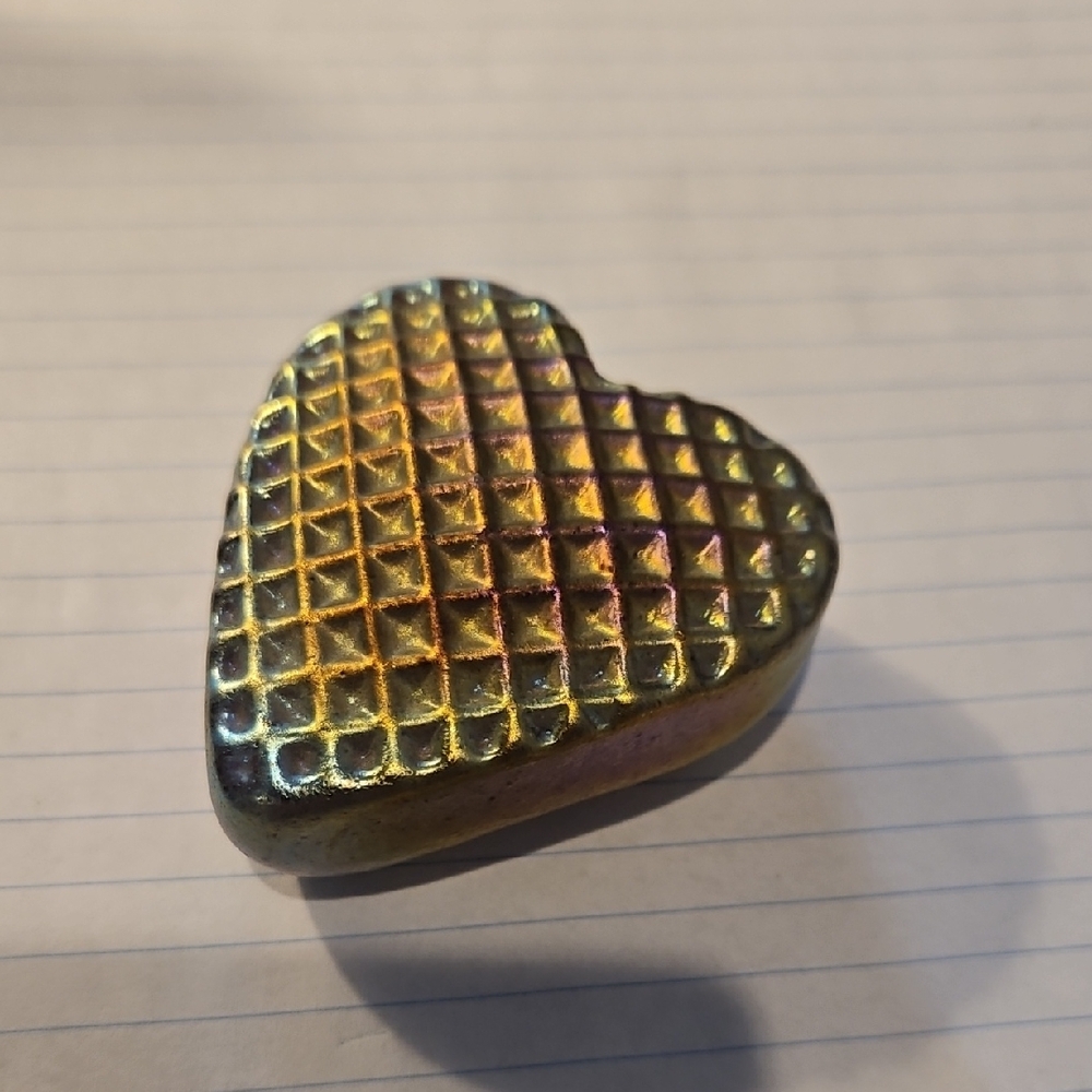 Iridescent Art Glass Heart By Robert Held